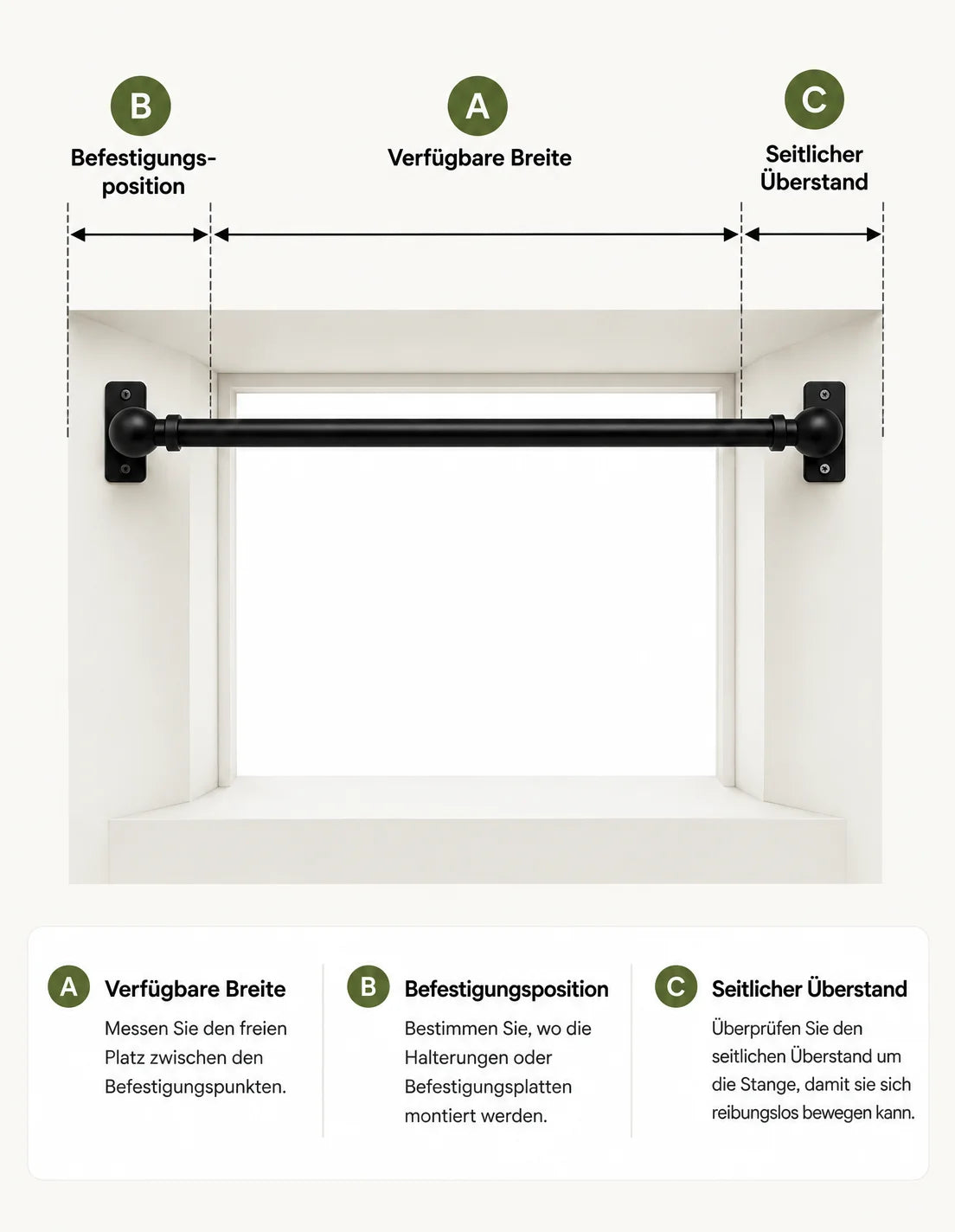 How to measure your space for wrought iron curtain poles