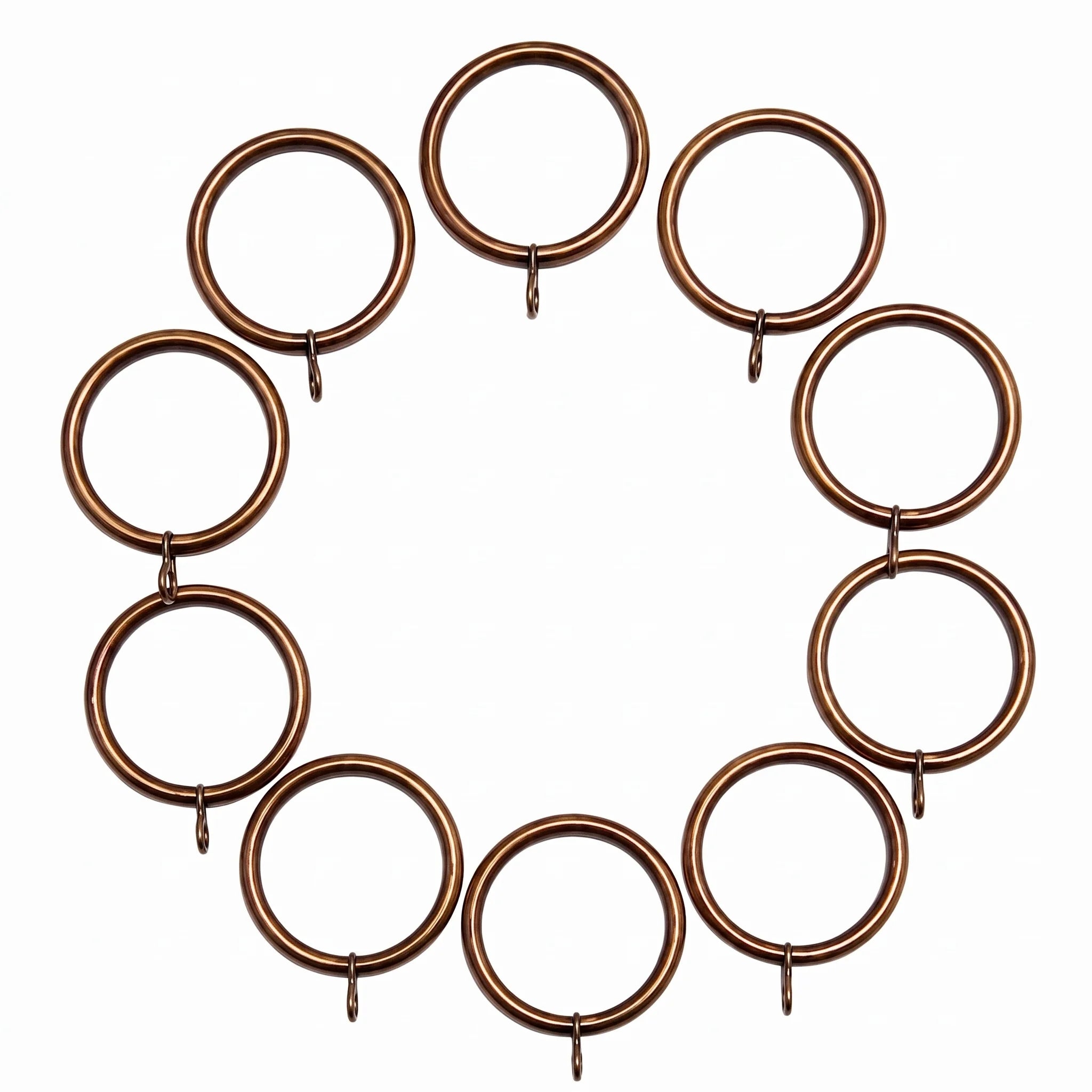 Large Wrought Iron Curtain Rings – 55mm OD × 45mm ID – Pack of 10