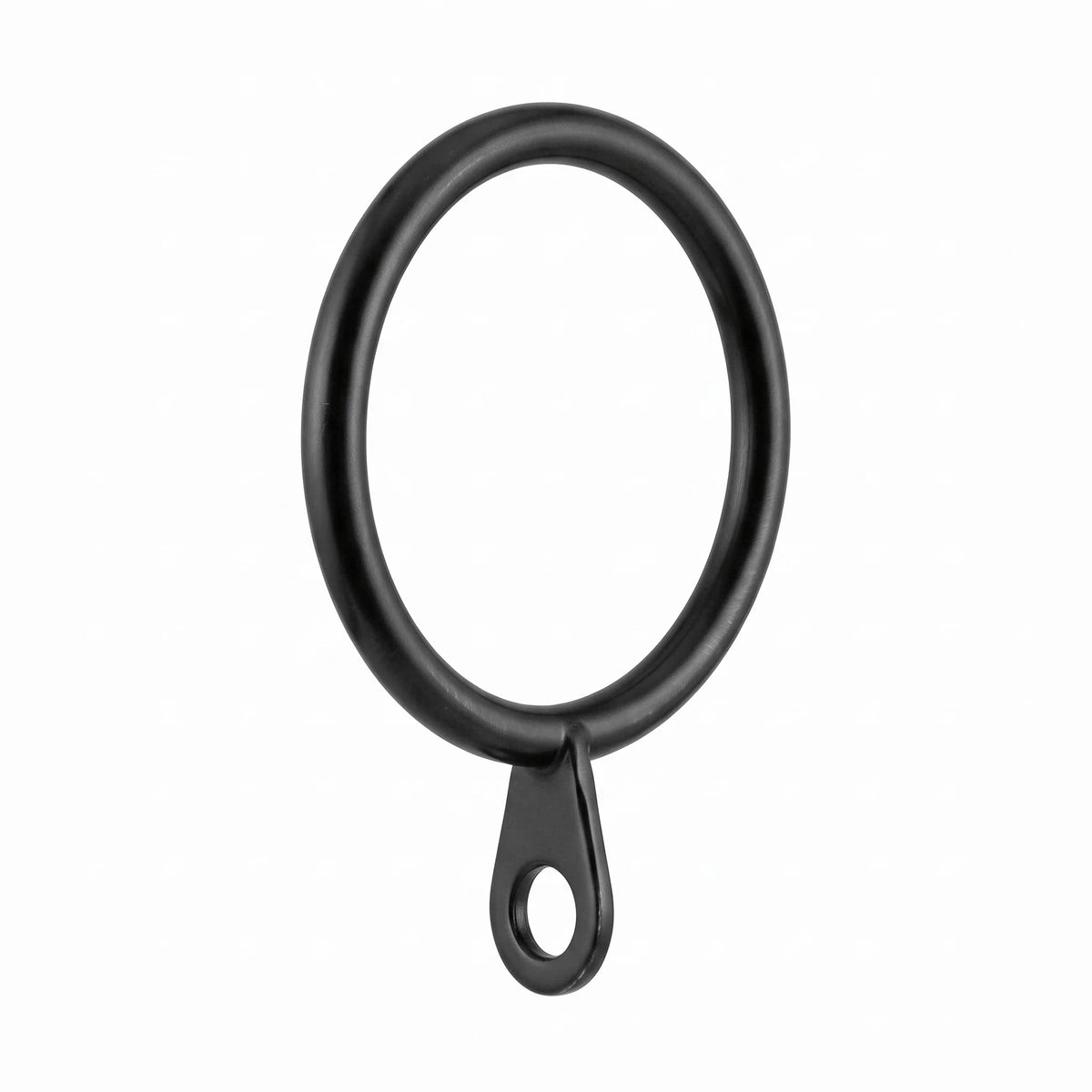Premium solid wrought iron curtain pole with scroll finials in matt black