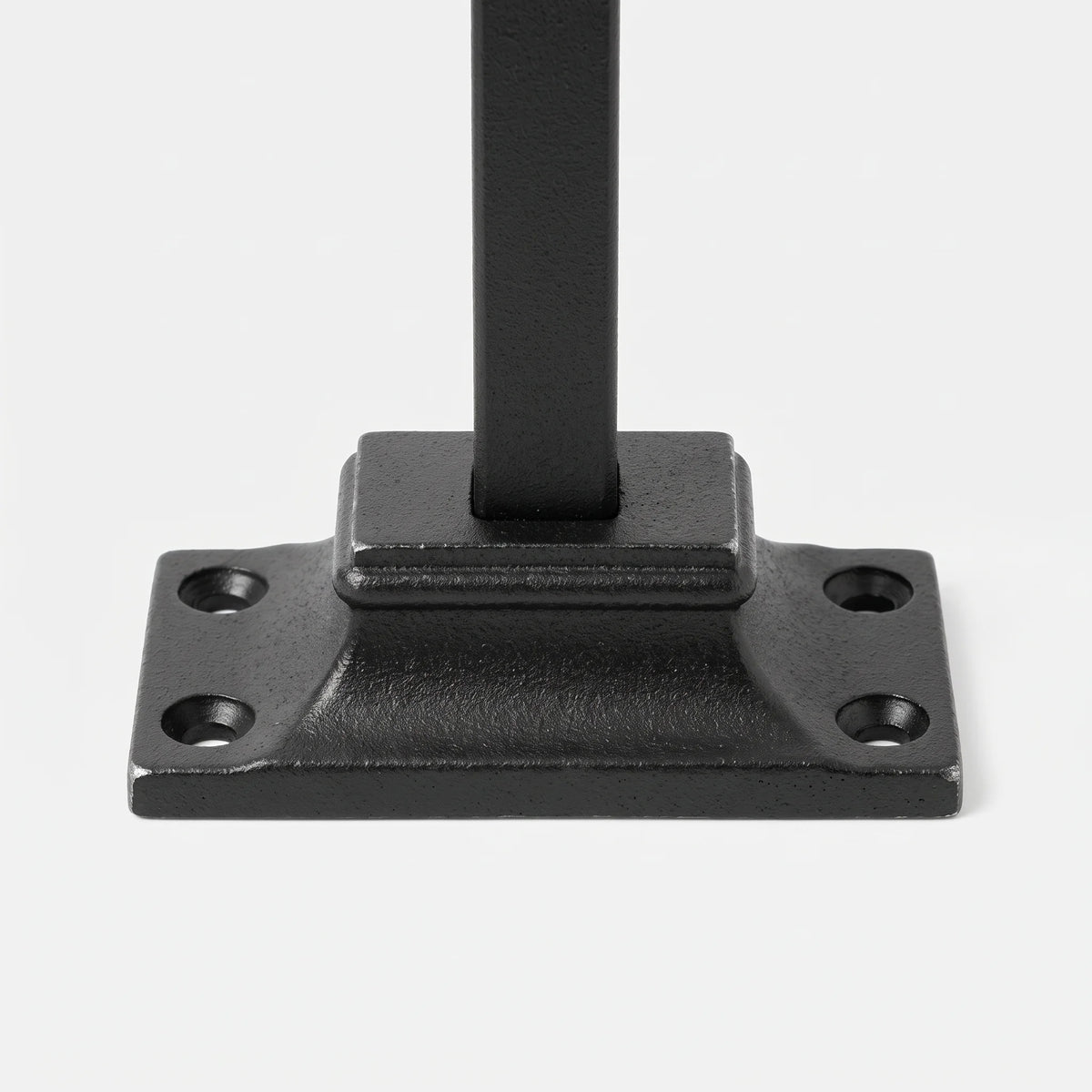 Wrought Iron Spindle Shoe for 12mm Square Balusters – Matt Black