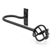 Wrought iron stair spindle in matt black for traditional staircases