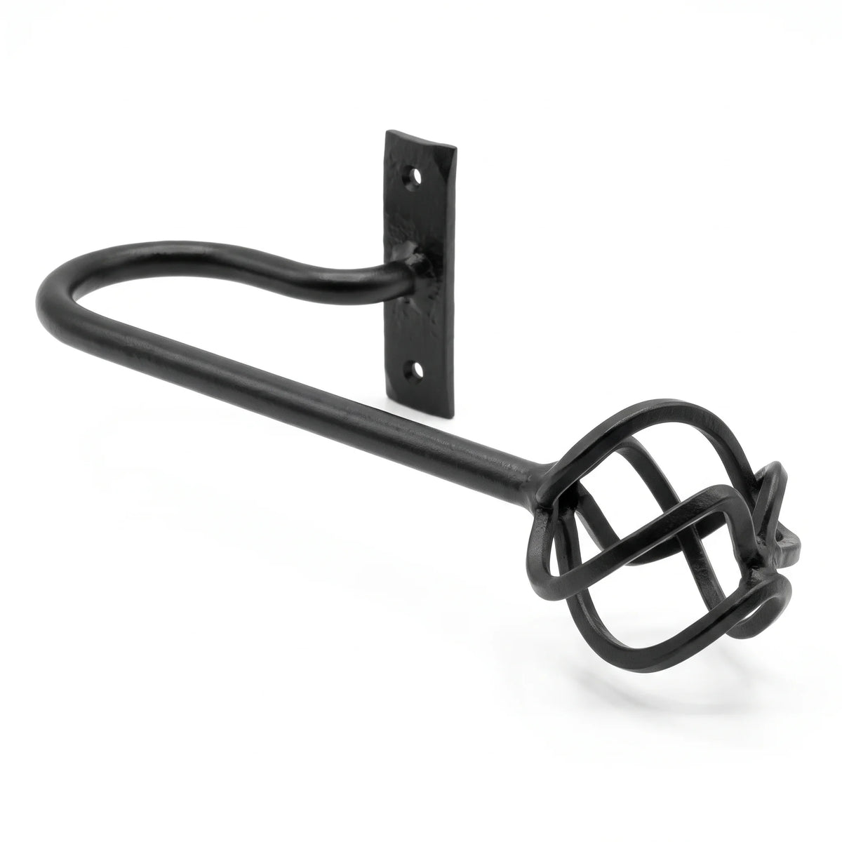 Wrought iron stair spindle in matt black for traditional staircases