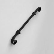Matt black wrought iron spindle shoe for 12mm square stair spindles