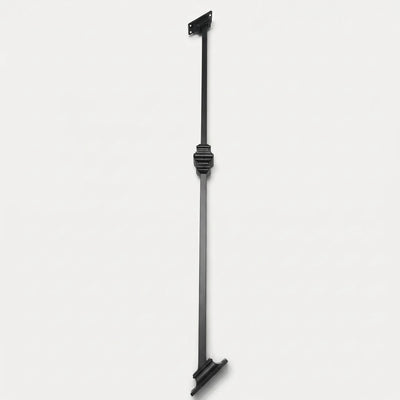 Einzelne Schmiedeeisen Kragen-Balustrade Treppenspindel – 1m × 12mm Matt Schwarz