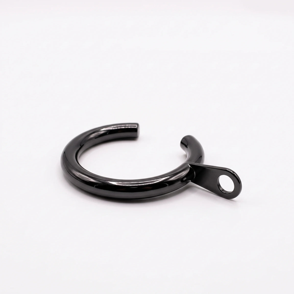 Black wrought iron curtain pole bracket